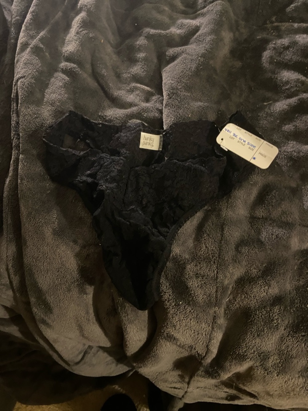 Hanky Panky Black Lace Thong Panty